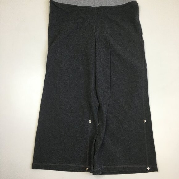 LULULEMON Athletica Gray Charcoal Adjustable Hem Wide Leg Pull On Crop Pant - Picture 5 of 11